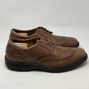 Dr Comfort Wing Shoes Mens 13 M Brown Leather Lace Up Casual Dress Brogue Ortho